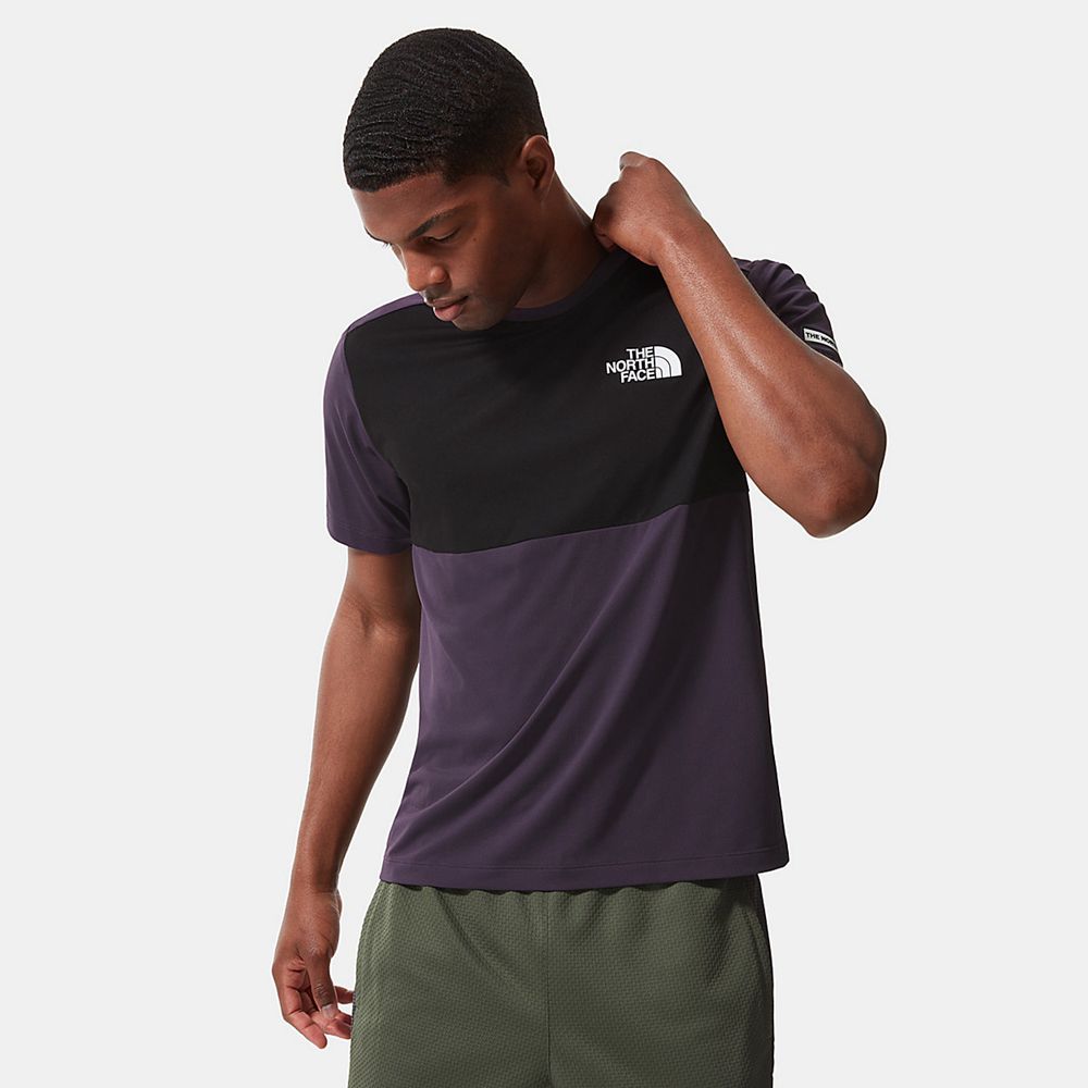 The North Face T-Shirts Mens Australia - The North Face Mountain Athletics Hybrid Navy / Black Runni